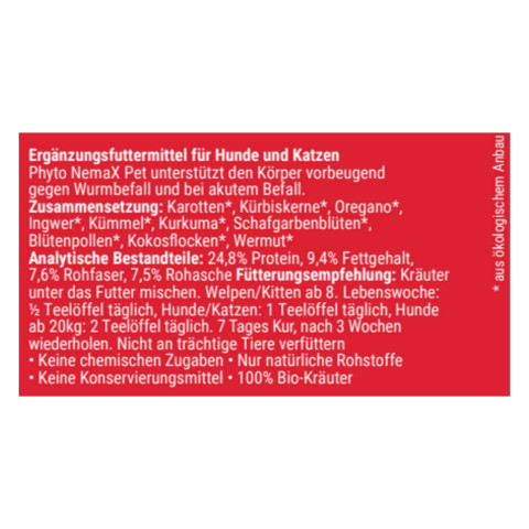 Cat Dog Supplements Phyto NemaX Pet 140g 1 Piece -3- Anifit