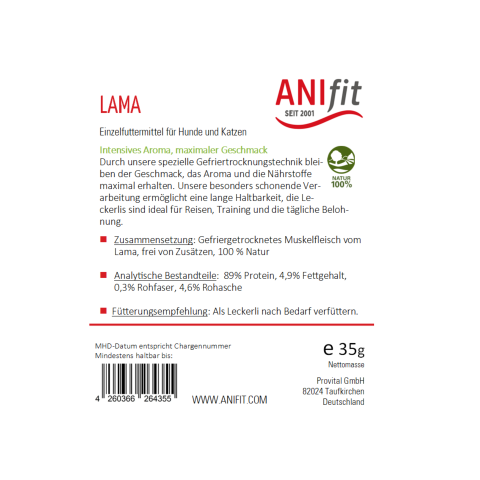 Hond Kat Snacks Lama 35g 1 Piece -3- Anifit